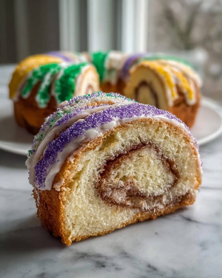 New Orleans Style King Cake with Cinnamon Swirl Recipe